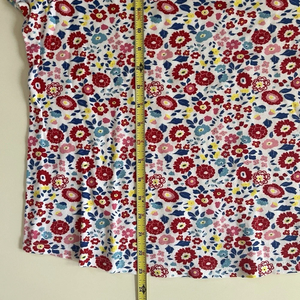 Charter Club Women's Size XL Ditsy Floral 3/4 Sleeve 100% Supima Cotton Boatneck